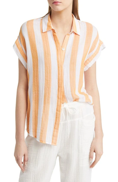 Shop Rails Jamie Stripe Short Sleeve Shirt In Ortona Stripe