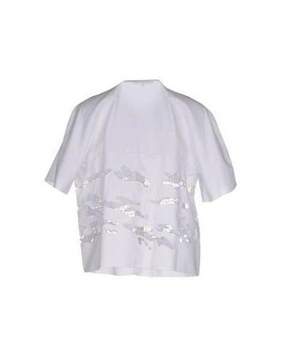 Shop Carven Solid Color Shirts & Blouses In White