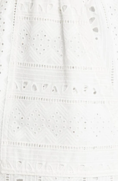 Shop Blanknyc Eyelet Embroidered Cotton Shorts In Glimmer Of Hope