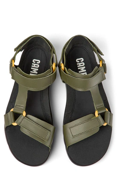 Shop Camper Oruga Sandal In Green/ Black