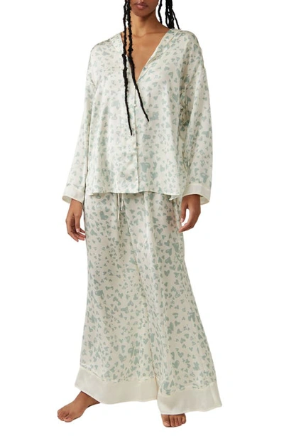 Shop Free People Dreamy Days Print Pajamas In Ivory Combo