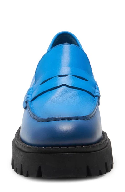 Shop Free People Lyra Lug Sole Loafer In Baywatch Blue