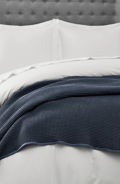 Boll & Branch Organic Waffle Bed Blanket In Mineral