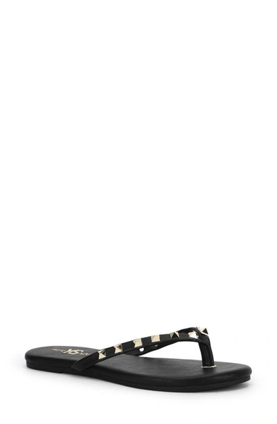 Shop Yosi Samra Rivington Stud Flip Flop In Black