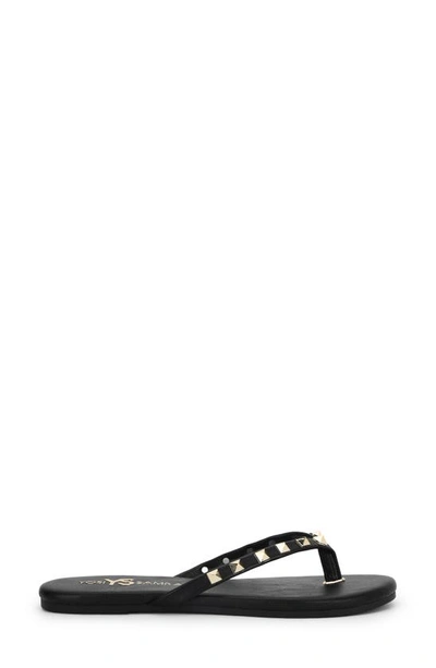 Yosi Samra Rivington Stud Flip Flop In Black