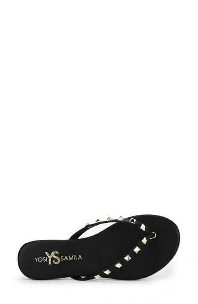 Shop Yosi Samra Rivington Stud Flip Flop In Black