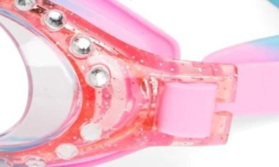 Shop Glambaby Kids' Bejeweled Swim Goggles In Multi Pink
