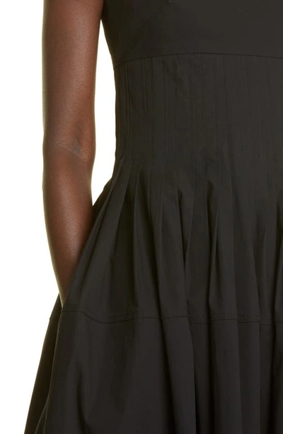 Shop Proenza Schouler Cotton Poplin Midi Dress In Black