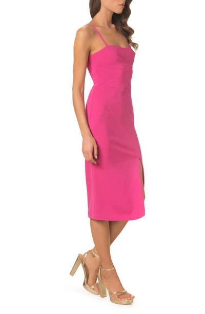 Dress The Population Alana Body-con Cocktail Dress In Bright Fuchsia