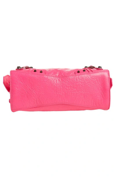 Shop Balenciaga Extra Small Neo Cagole Leather Top Handle Bag In Fluo Pink