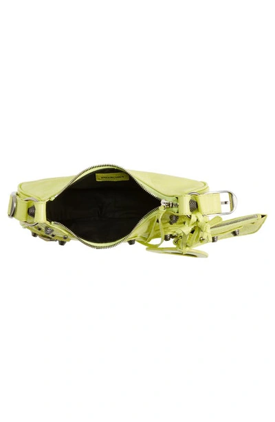 Balenciaga Extra Small Le Cagole Lambskin Shoulder Bag In Lime