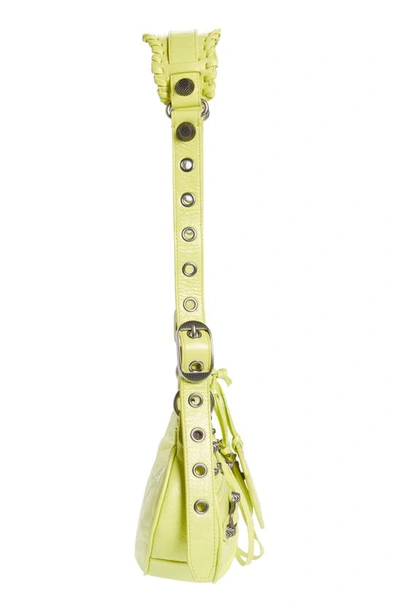 Balenciaga Extra Small Le Cagole Lambskin Shoulder Bag In Lime