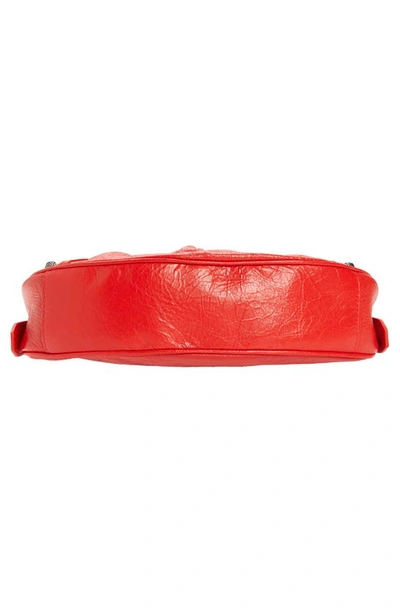 Shop Balenciaga Extra Small Le Cagole Lambskin Shoulder Bag In Tomato Red