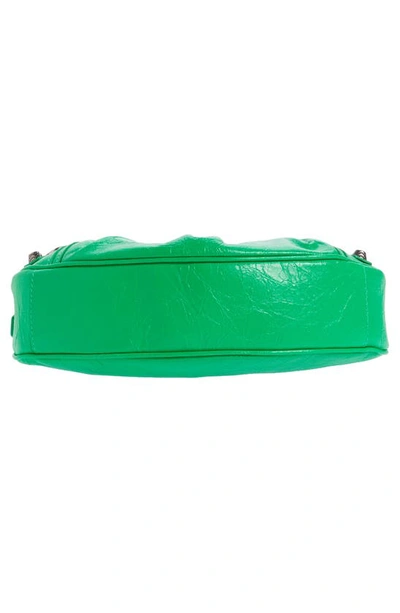 Shop Balenciaga Extra Small Le Cagole Lambskin Shoulder Bag In Vivid Green