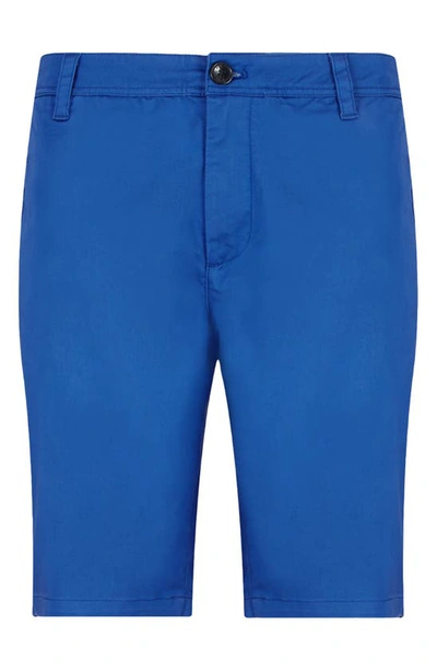 Shop Armani Exchange Cotton Blend Bermuda Shorts In Palace Blue