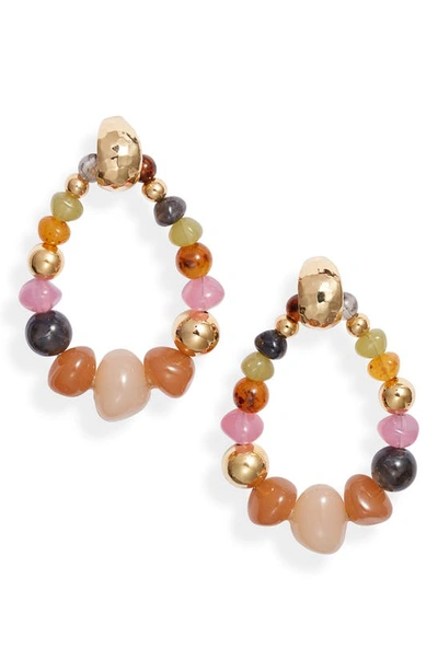 Shop Gas Bijoux Biba Bead Earrings In Mixed Orange