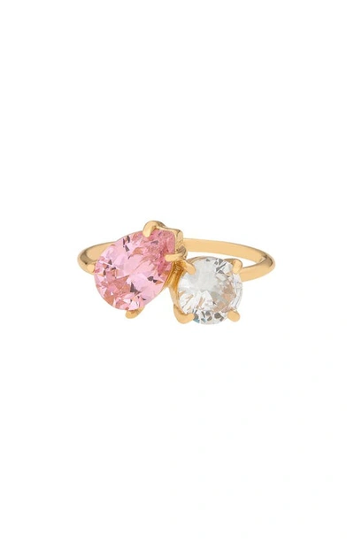 Shop Ettika Cubic Zirconia Statement Ring In Pink