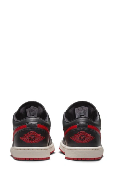 Shop Jordan Air  1 Low Sneaker In Black/ Gym Red/ Sail