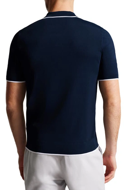 Shop Ted Baker Stortfo Stretch Polo In Navy