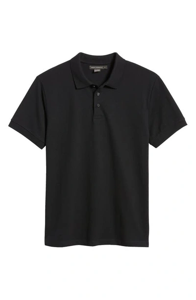 Shop French Connection Popcorn Cotton Polo In Black