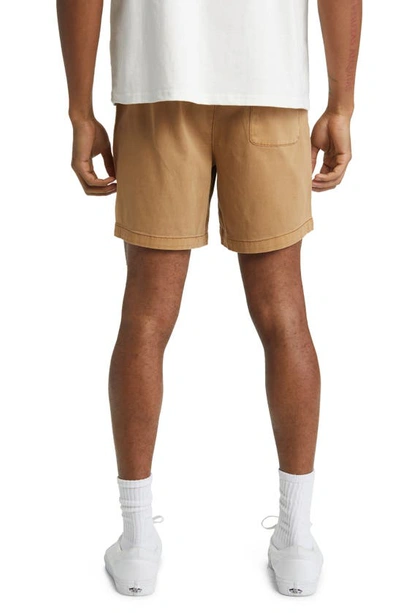 Shop Pacsun Reed Khaki Twill Volley Shorts In Tigers Eye