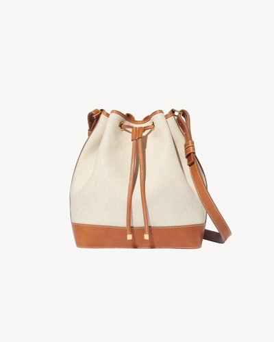 Shop Nili Lotan Brigitte Bucket Bag In Natural/cognac/gold Hw