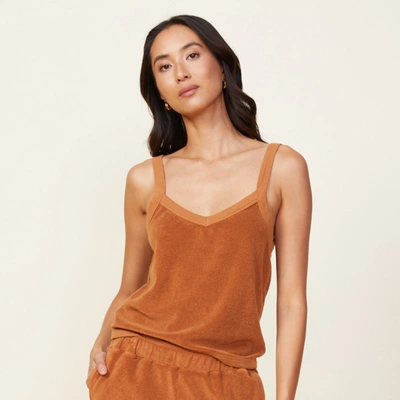 Monrow Terry Cloth Tank In Coconut