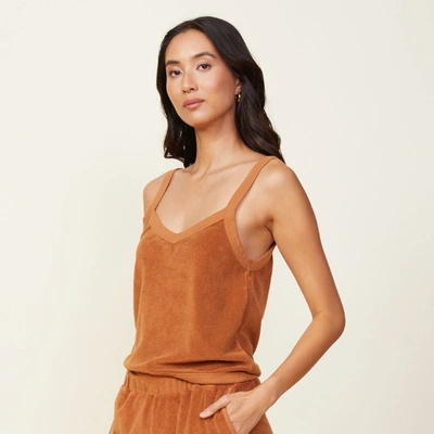 Monrow Terry Cloth Tank In Coconut