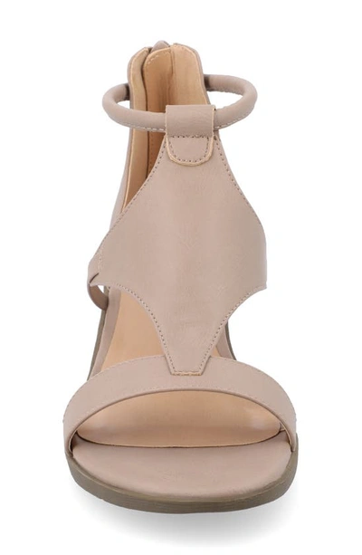 Journee Collection Journee Trayle Wedge Sandal In Taupe