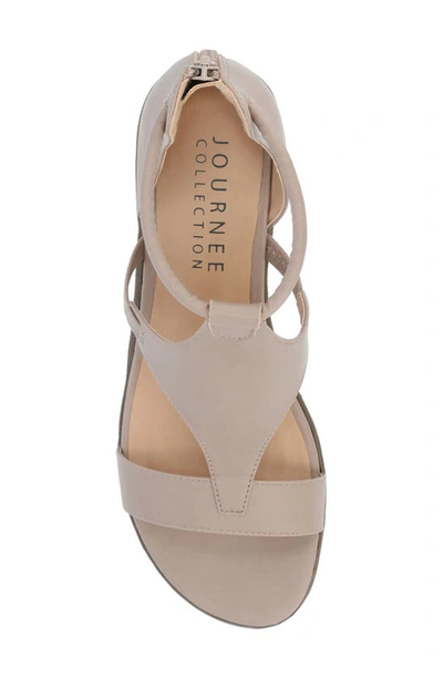 Journee Collection Journee Trayle Wedge Sandal In Taupe