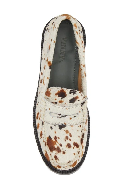 Shop Vinny's Yardee Moc Loafer In Ivory/ Brown