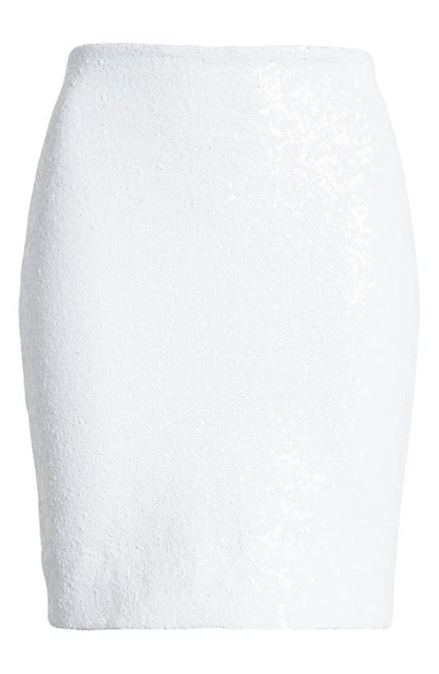 Shop Commando Sequin Miniskirt In White