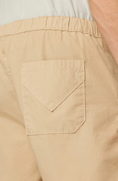 Shop Hudson Ripstop Cotton Shorts In Khaki