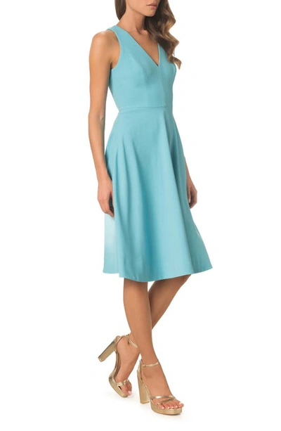 Shop Dress The Population Catalina Fit & Flare Cocktail Dress In Turquoise Sea