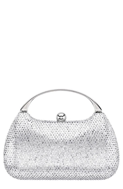 Shop Nina Brando Clutch In Silver Met