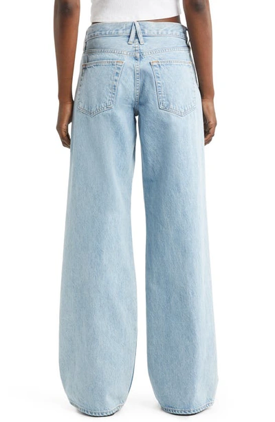 Shop Slvrlake Mica Low Rise Wide Leg Organic Cotton Jeans In Clear Skies