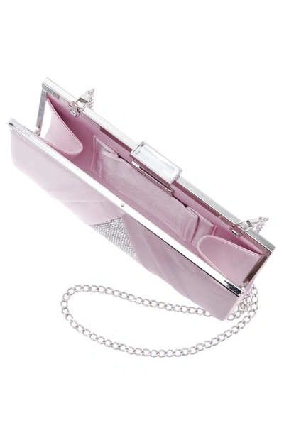 Nina Ophelia Frame Clutch In Rose Mist