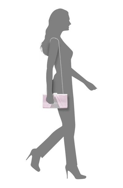 Nina Ophelia Frame Clutch In Rose Mist