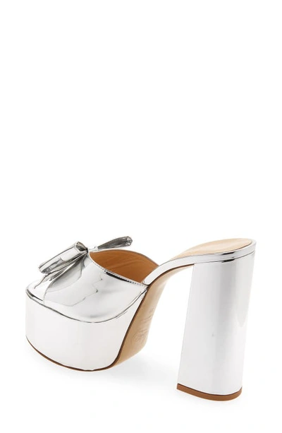 Shop Nalebe Heirloom Platform Slide Sandal In Silver Mirror