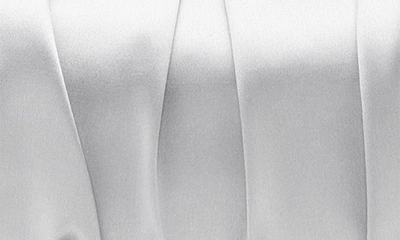 Nina Concord Pleated Satin Frame Clutch In New Silver