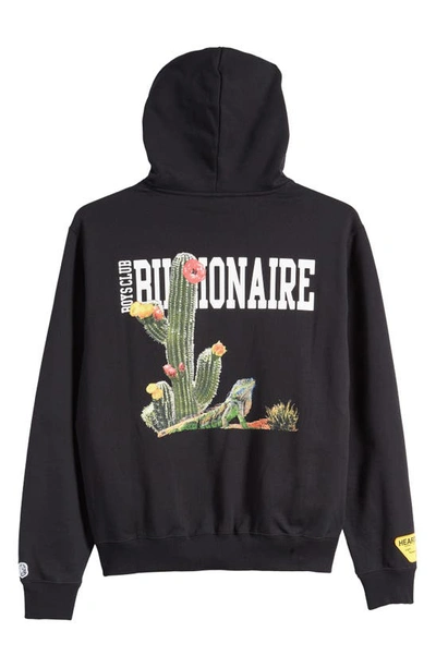 Shop Billionaire Boys Club Safari Cotton Blend Graphic Hoodie In Black
