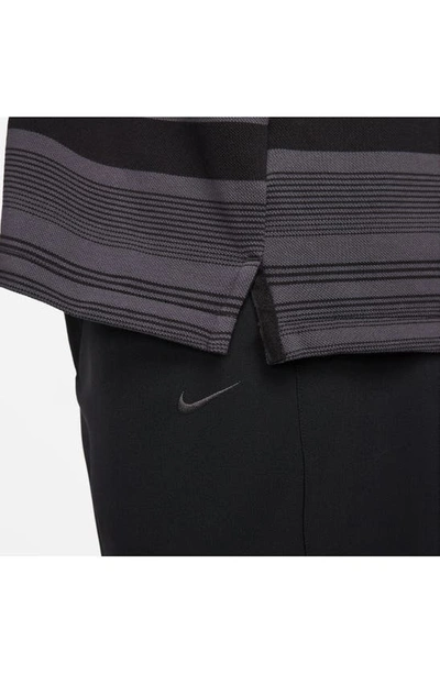 Shop Nike Unscripted Cotton Blend Golf Polo In Black/ Anthracite/ White