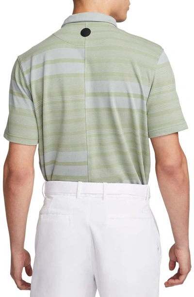 Shop Nike Unscripted Cotton Blend Golf Polo In Mica Green/ Oil Green/ White