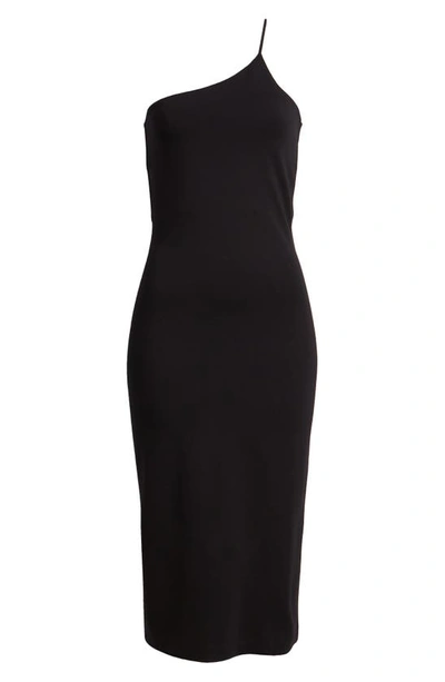 Shop Rag & Bone Irina One-shoulder Ponte Knit Dress In Black