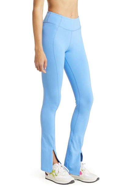 Shop Solely Fit Long Split Hem Leggings In Maya Blue