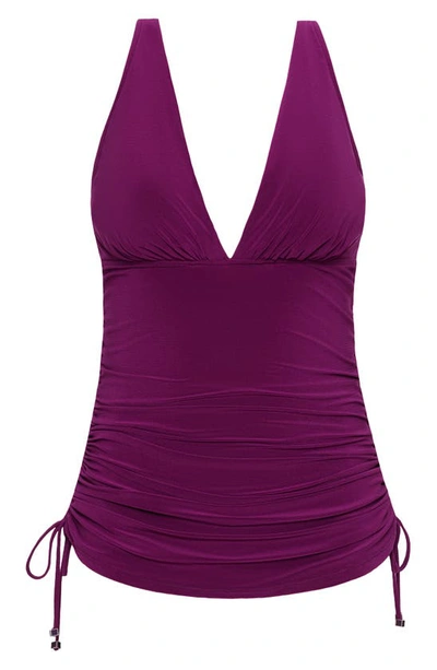 Shop Magicsuit ® Dani Solid Underwire Tankini Top In Jam