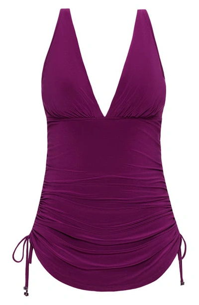 Shop Magicsuit Dani Solid Underwire Tankini Top In Jam