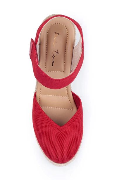 Shop Me Too Blair Espadrille Wedge Sandal In Red Mesh