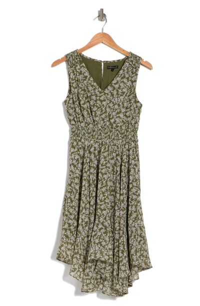 Shop Wishlist Ditsy Floral Handkerchief Dress In Olive