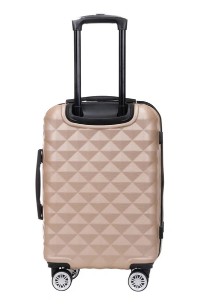 Shop Kenneth Cole Reaction Diamond Tower 20" Hardside Spinner Luggage In Rose Champagne